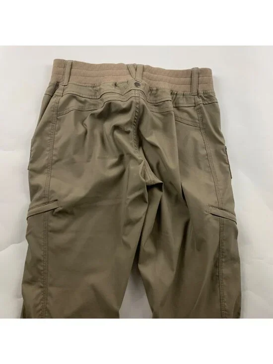 LONG Athleta Khaki Stretch Nylon Canvas Adjustable Straight Leg Adventure Pant 2 - Picture 9 of 9